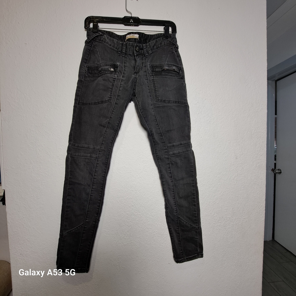 Free People Charcoal Skinny Jeans